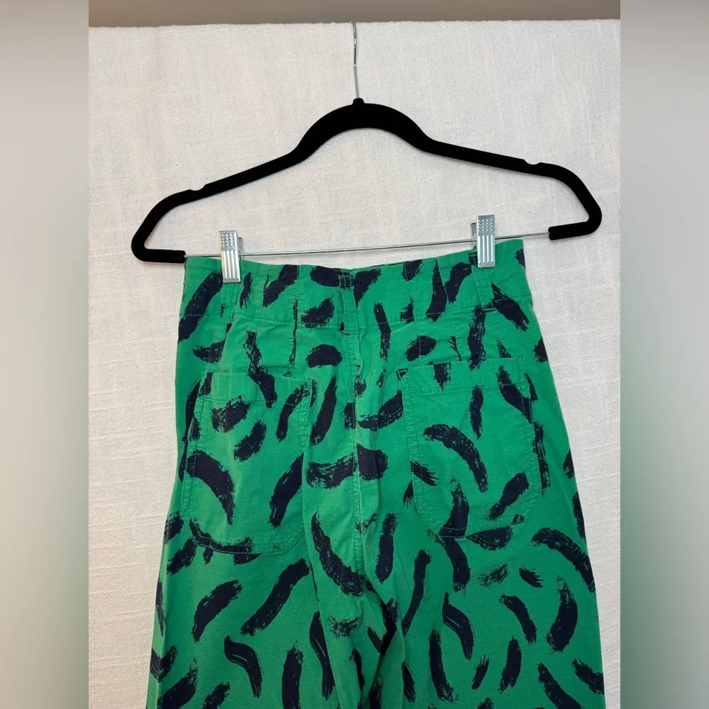Maeve by Anthropologie-The Collette Green and Navy Artistic Pants - Picture 4 of 7